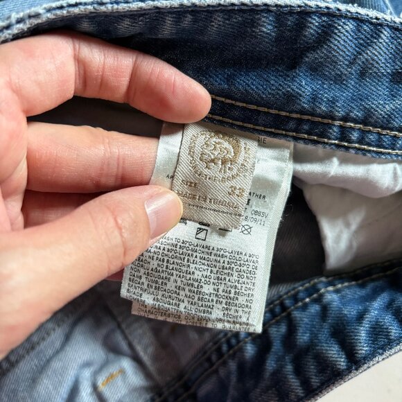 Diesel Safado Slim Straight Button Fly Jeans - Men's Size 33*32(Fit 33*30) Blue - Picture 4 of 10